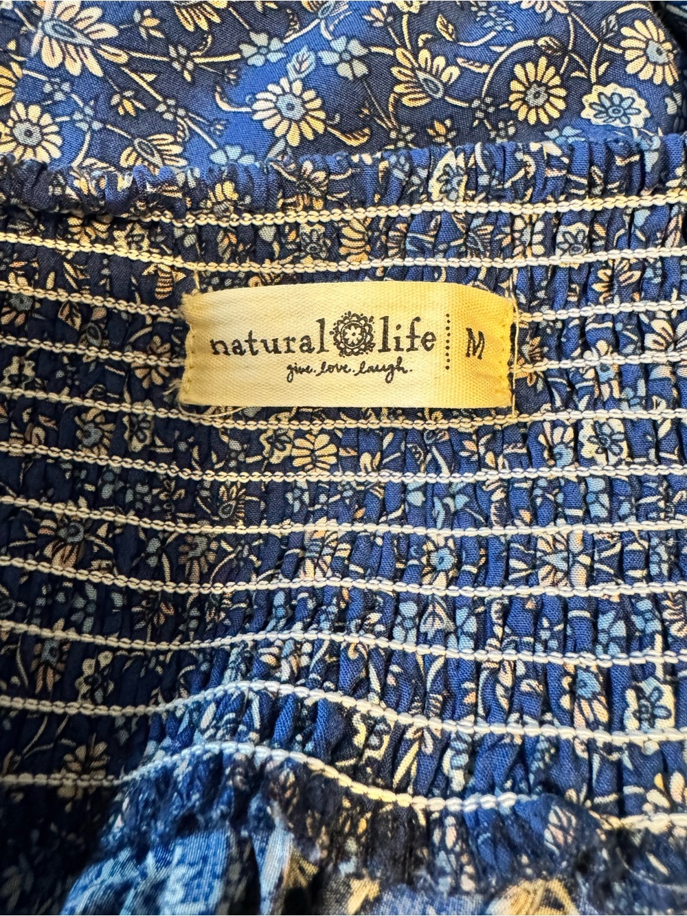 Natural Life Hanna Convertible Maxi Skirt or Strapless Dress Blue Floral Sz Med - Picture 11 of 11